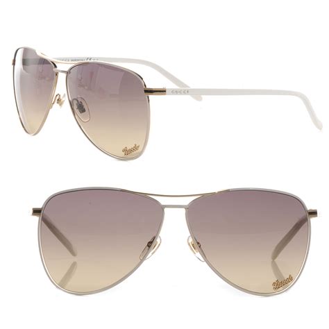 gucci plastic aviators white jersey shore|White aviator sunglasses Gucci White in Plastic .